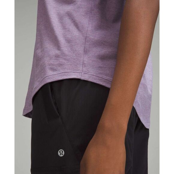 Lululemon love crewneck t-shirt curved hem purple size 8 - Picture 6 of 7